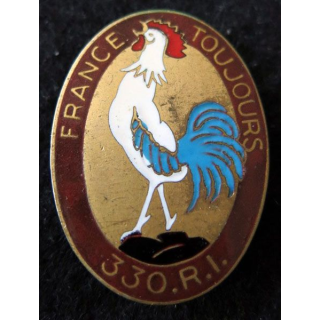 330° RI : 330° régiment infanterie de fabrication ABPD France Toujours en émail