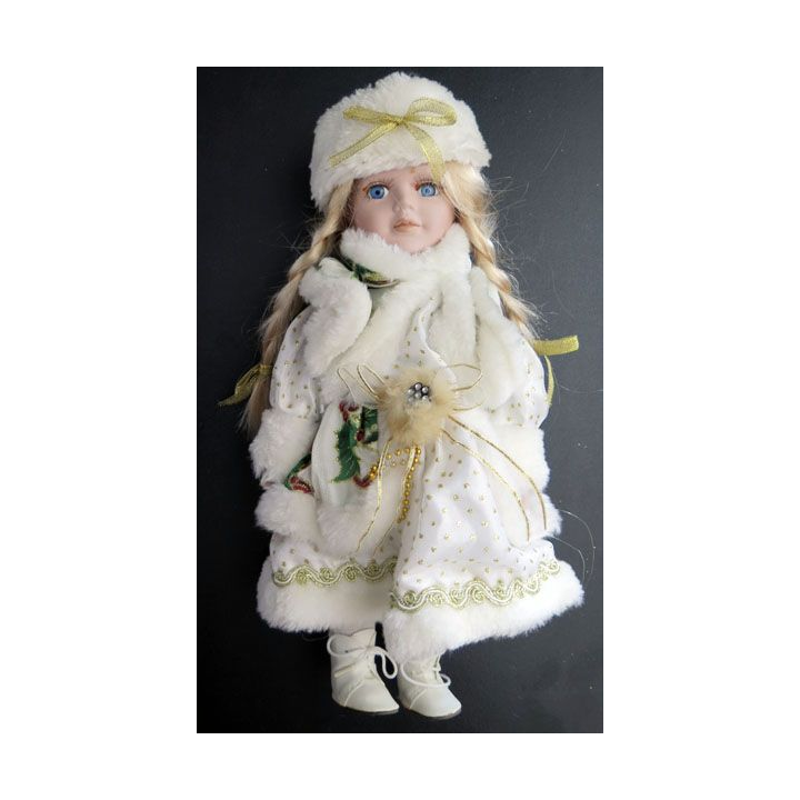 Poupée tête mains et pieds en porcelaine 29 cm