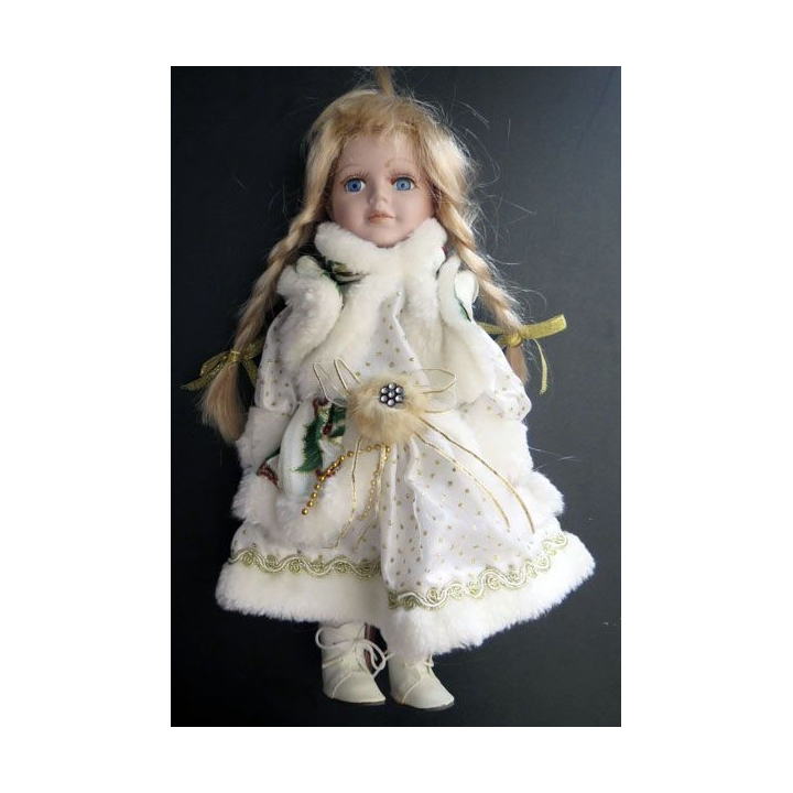 Poupée tête mains et pieds en porcelaine 29 cm