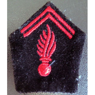 Soutache ( insigne de col ) du corps des sapeurs pompiers