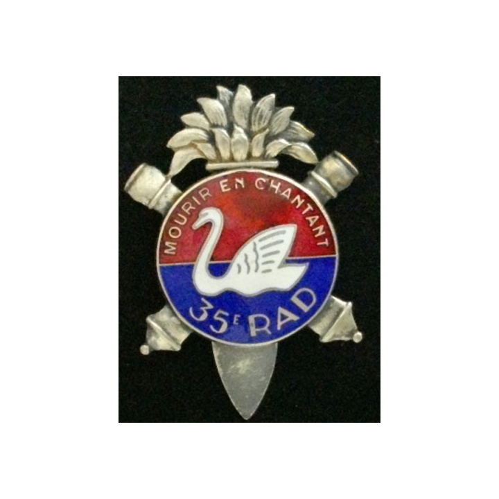 insigne  35° régiment d'artillerie divisionnaire RAD Chobillon