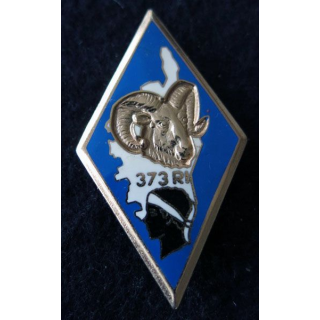 373° RI : insigne métallique du 373° Régiment d'infanterie de fabrication Drago Noisiel G. 2899