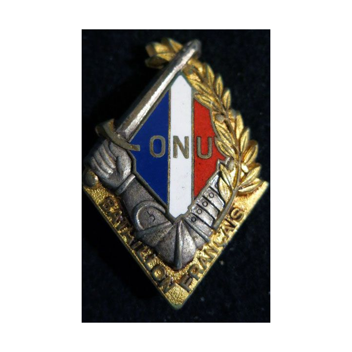BF CORÉE : bataillon français de l'ONU en Corée de fabrication OFSI Paris en émail embouti