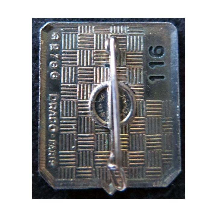 141° RI : Insigne métallique du 141° régiment d'infanterie de fabrication Drago Paris G. 2786 numéroté 116