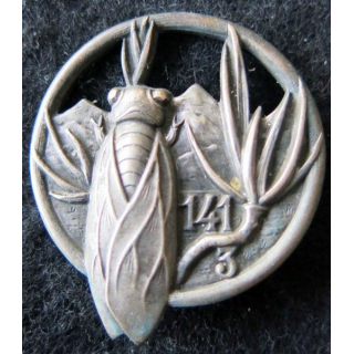 141° RI : Insigne métallique 3° compagnie du 141° régiment d'infanterie de fabrication ABPD