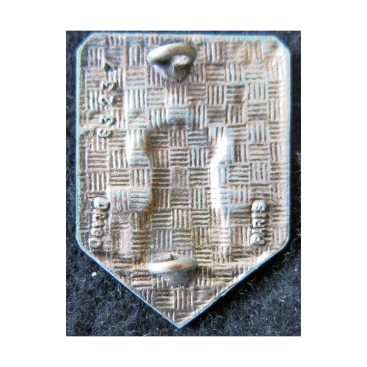 114° RIA : Insigne métallique du 114° régiment  d’infanterie "Volontaire" de fabrication Drago Paris G. 3237