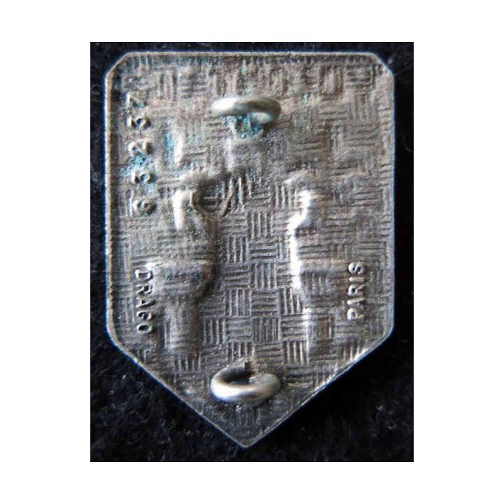 114° RIA : Insigne métallique du 114° régiment  d’infanterie "Volontaire" de fabrication Drago Paris G. 3237