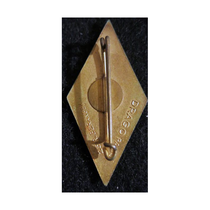 18° RI : Insigne métallique du 18° régiment d’infanterie de fabrication Drago Beranger en émail plat