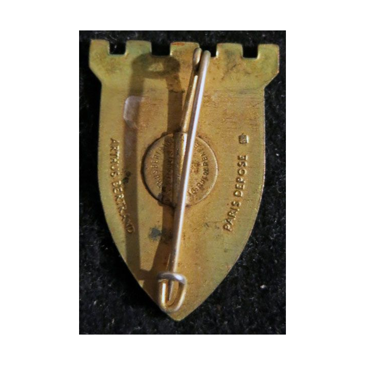 162° RIF : insigne mértallique du 162° régiment d'infanterie  de forteresse  de la NIED ABPD émail