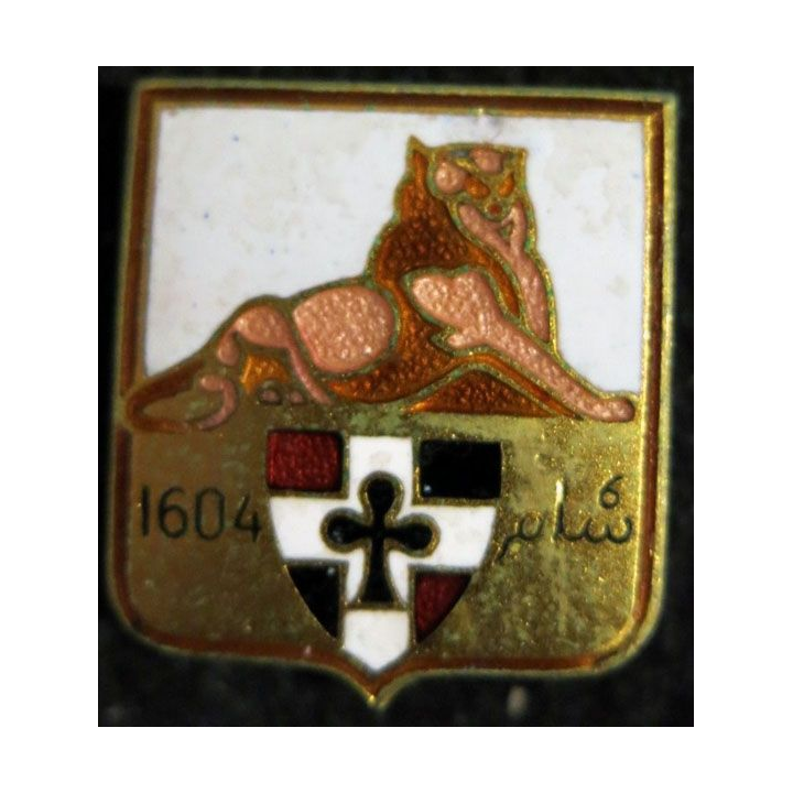 35° RI : insigne métallique du 35° régiment d'infanterie Drago Paris en émail