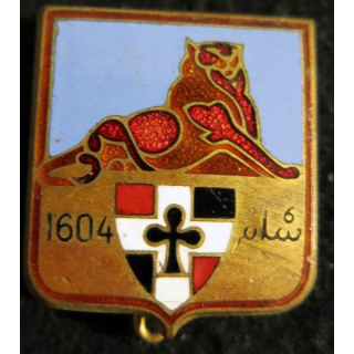 35° RI : insigne métallique du 35° régiment d'infanterie Drago OM déposé en émail