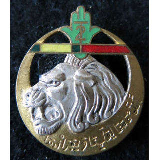 2° RTA : insigne métallique du 2° régiment de tirailleurs algériens OFSI Paris en émail