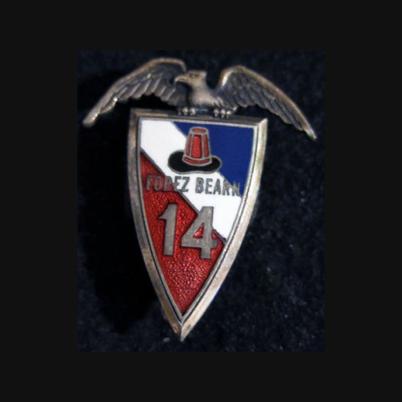 14° régiment d'infanterie Drago Béranger écu casquette Père Bugeaud