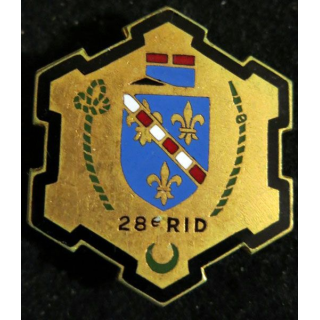 28° RID : 28° régiment d'infanterie divisionnaire de fabrication Fraisse Paris G. 2524 émail