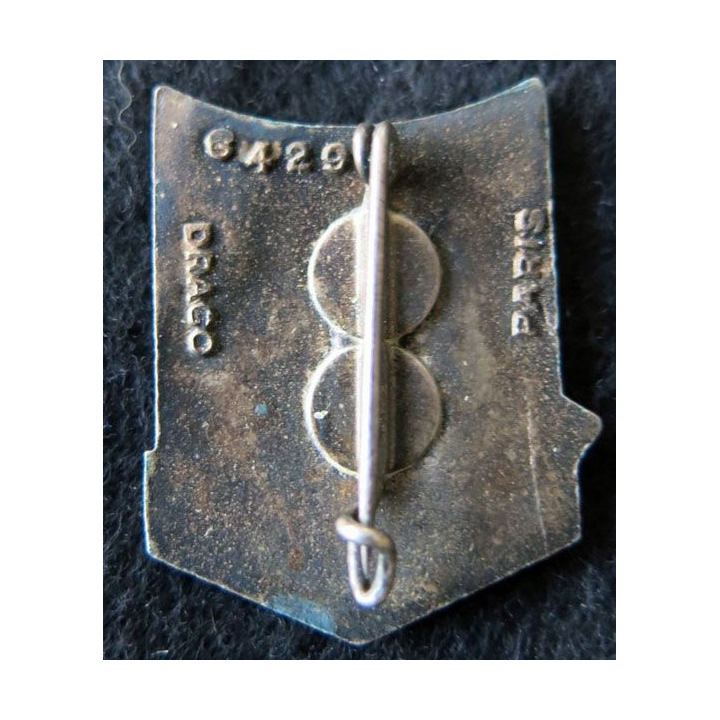 129° RI : Insigne métallique du 129° régiment d'infanterie de fabrication Drago Paris G. 429 en émail