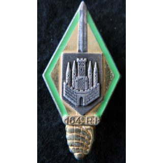 164° RI : 164° régiment d'infanterie de fabrication Fraisse Paris G. 1748 écu argenté