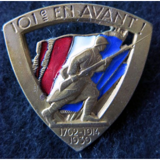 101° RI : 101° régiment d'infanterie En avant Arthus Bertrand Paris en émail