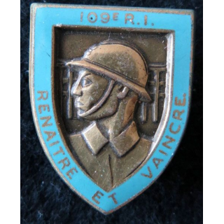 109° RI : 109° régiment d'infanterie  Drago Paris en émail