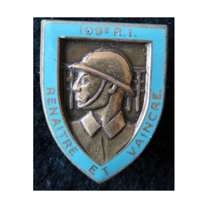 109° RI : 109° régiment d'infanterie  Drago Paris en émail