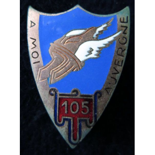 105° RI : 105° régiment d'infanterie A moi Auvergne (A.B poinçon) en émail