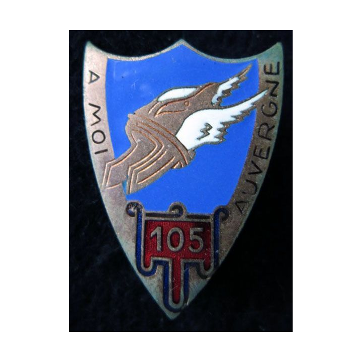 105° RI : 105° régiment d'infanterie A moi Auvergne (A.B poinçon) en émail