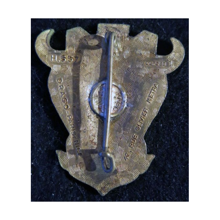151° RI BMEO : insigne métallique du 151° régiment d'infanterie bataillon de marche EO Drago OM Déposé émail