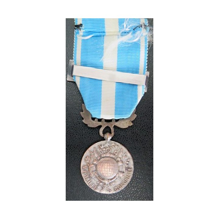 FRANCE : médaille coloniale agrafe Extrême Orient argentée 