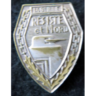 149° RIF : 149° régiment d'infanterie de forteresse résiste et mord Lauginié déposé en métal
