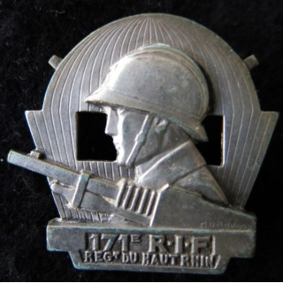 171° RIF : 171° Régiment d'infanterie forteresse régiment du Haut Rhin ABPD