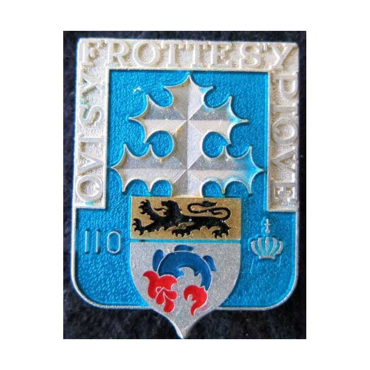110° RI : 110° Régiment d'infanterie Delsart H. 114 finition argent translucide avec poinçon
