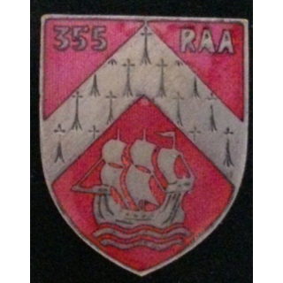 355° RAA : 355° RÉGIMENT D'ARTILLERIE LOURDE SIGLE RAA