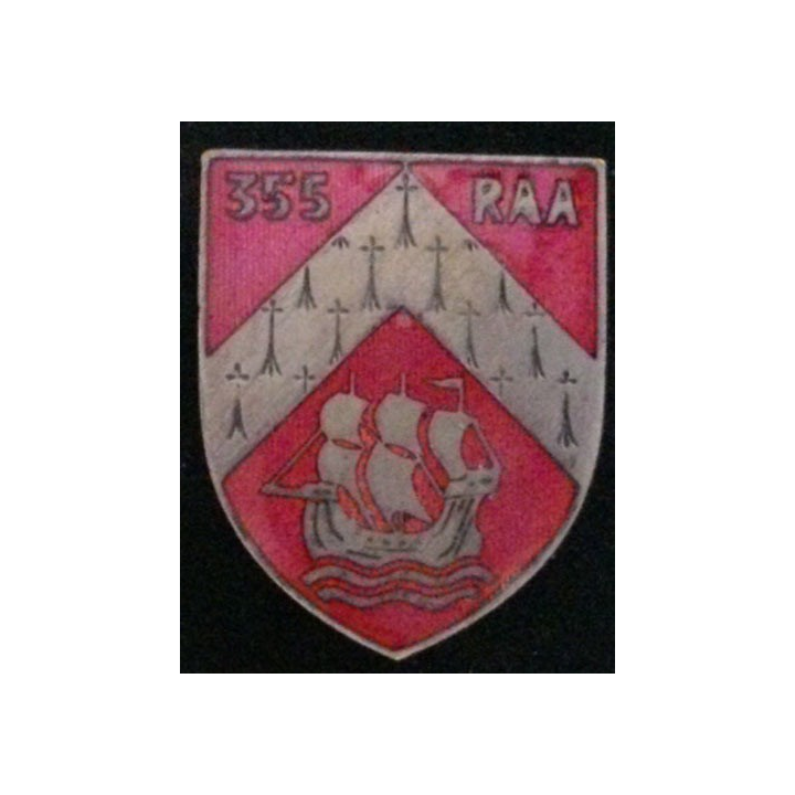 355° RAA : 355° RÉGIMENT D'ARTILLERIE LOURDE SIGLE RAA