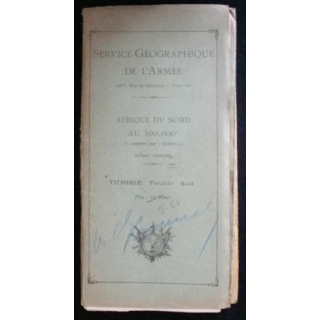 CARTE DU SERVICE GÉOGRAPHIQUE DE L'ARMÉE TUNISIE SUD