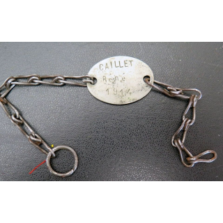 Bracelet métallique attribué en 1946 à J. Vehulst N° matricule 1687646