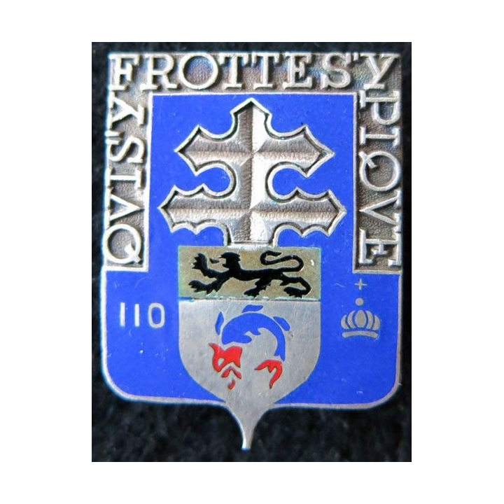 110° RI : 110° régiment d'infanterie de fabrication non spécifiée en émail
