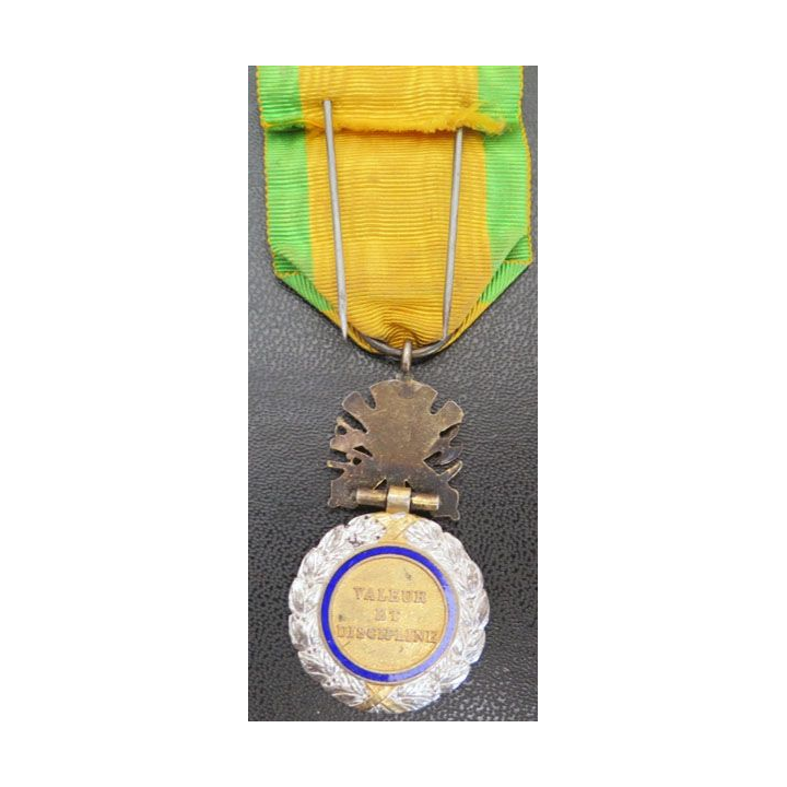 FRANCE : Médaille militaire 1870 3° république en argent émaux parfaits