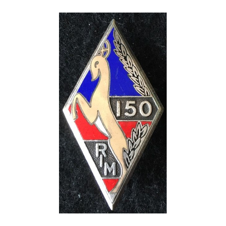 150° RIM : 150° régiment d'infanterie motorisé de fabrication Aremail Paris G. 460 en émail