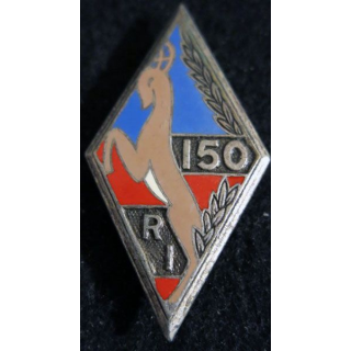 150° RI : Insigne métallique du 150° régiment d'infanterie de fabrication Drago Paris G. 460