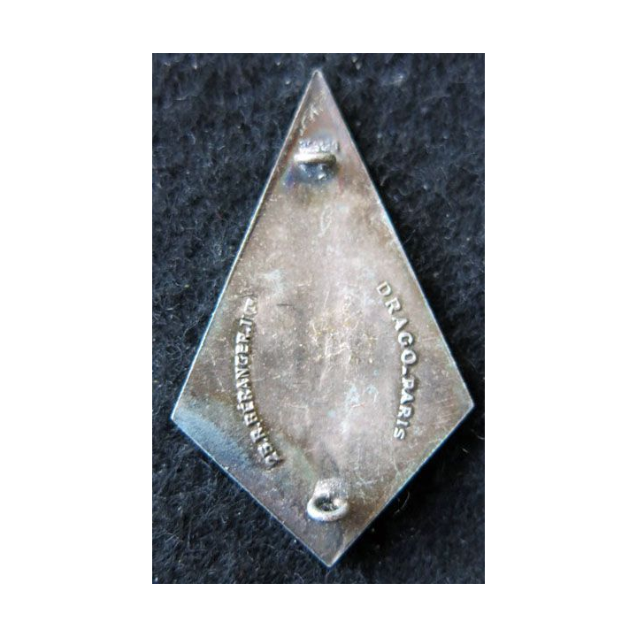 150° RI : Insigne métallique du 150° régiment d'infanterie de fabrication Drago Béranger déposé peint