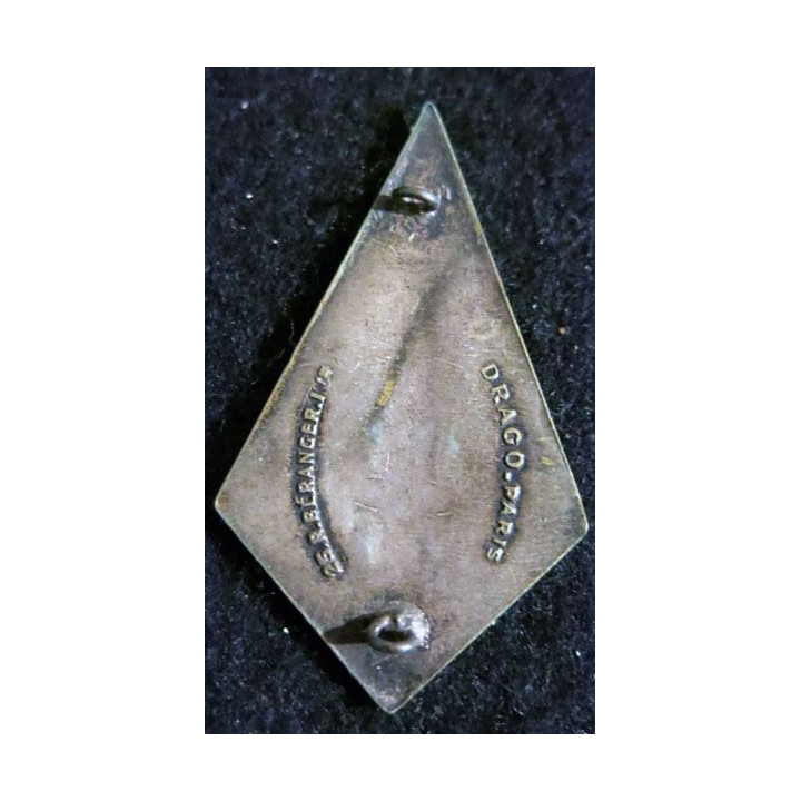 150° RI : Insigne métallique du 150° régiment d'infanterie de fabrication Drago Béranger peint