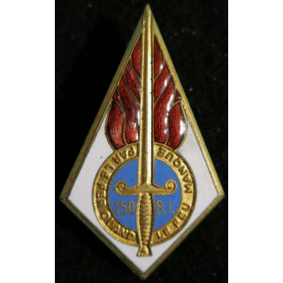 150° BI : 150° bataillon d'infanterie de fabrication non spécifiée en émail