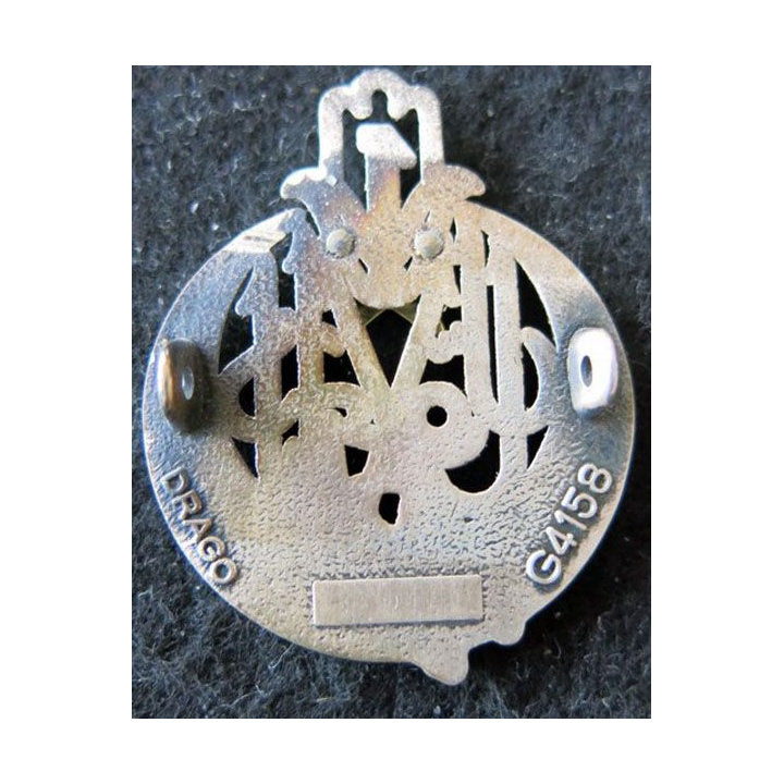 1° RTIR : Insigne métallique du 1° régiment de Tirailleurs de fabrication Drago G. 4158 en relief