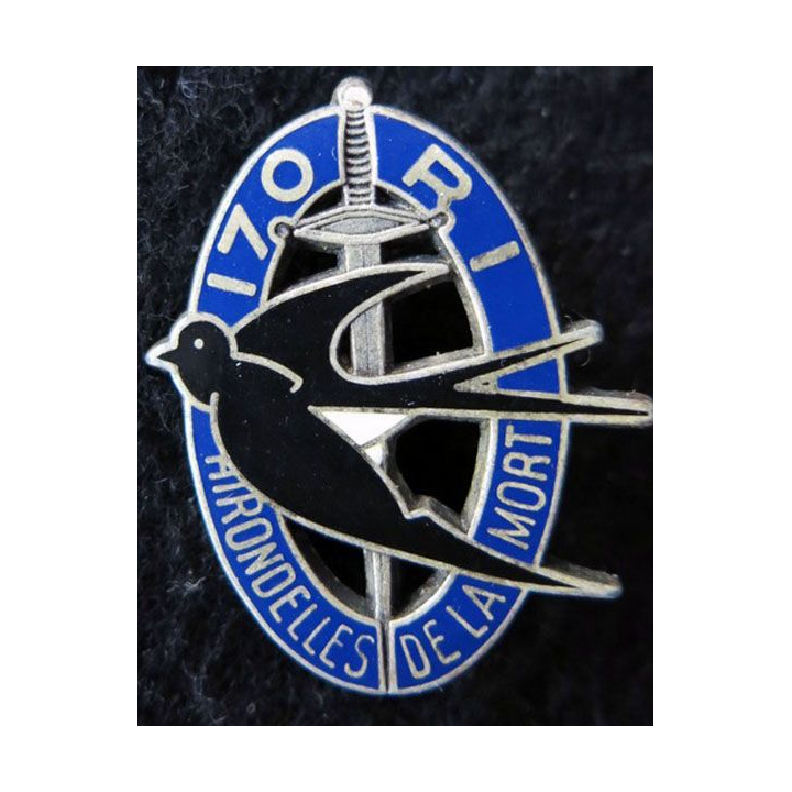 170° RI : Insigne métallique du 170° régiment d'infanterie de fabrication Drago Paris