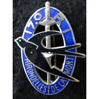 170° RI : Insigne métallique du 170° régiment d'infanterie de fabrication Duseaux Paris en émail