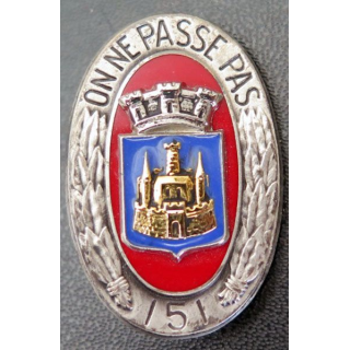 151° régiment d'infanterie On ne passe pas Balme H. 117 tour écu