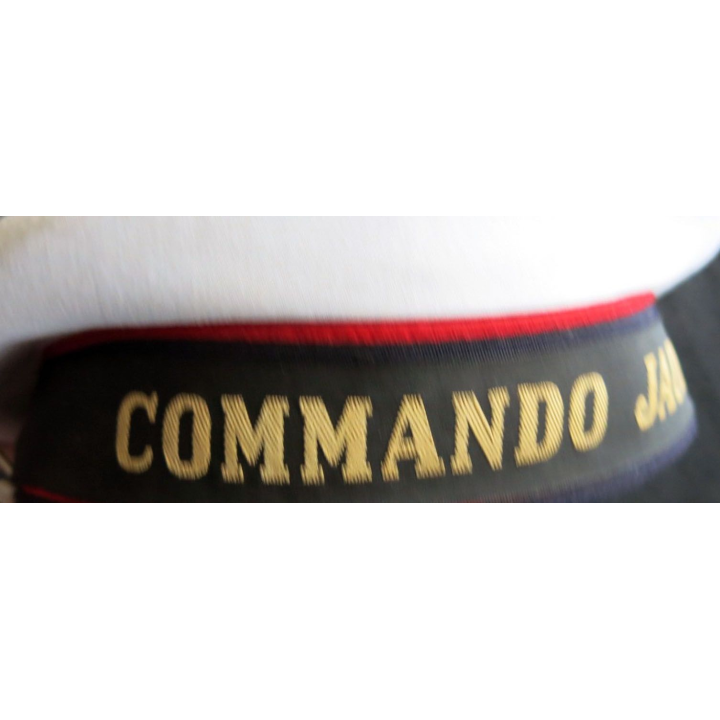 Bachi de marin en toile blanche avec bandeau "Commando Jaubert" très bon état