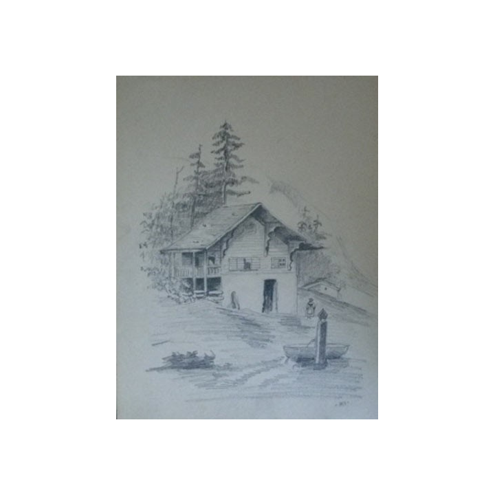 Album de croquis d'Edouard Mangin faits main région de Thionville 1859