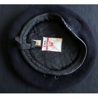 Béret bleu marine TTA de fabrication ETAB Henri Vevrier T.58