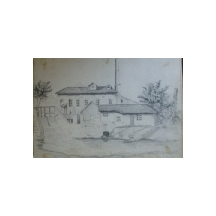 Album de croquis d'Edouard Mangin faits main région de Thionville 1859