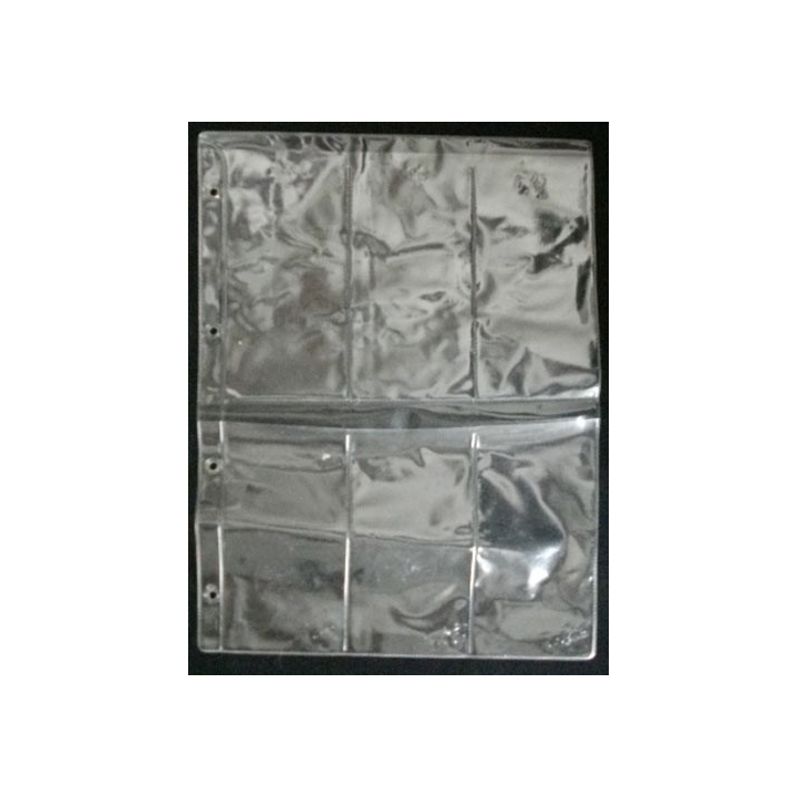 MILITARIA : 10 feuilles pochettes plastiques usagées pour  6 décorations de dimension 307 x 232 compatibles avec classeuts A4